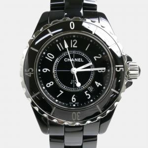 Chanel Black Stainless Steel J12 H0682 Quartz Women's Wristwatch 33 mm