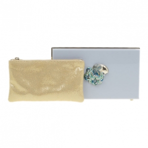 Charlotte Olympia Grey Zodiac Pandora Aquarius Clutch
