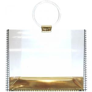 Pre Owned Charlotte Olympia Clear PVC Top Handle Bag