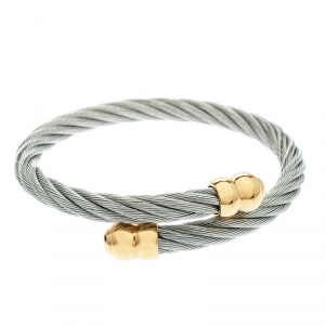 Charriol Twisted Cable Gold Tone & Silver Tone Adjustable Bracelet