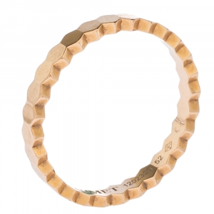 Chaumet Bee My Love Textured 18K Rose Gold Ring Size 52