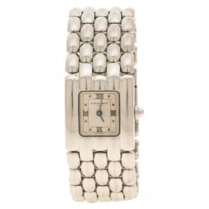 Chaumet White Stainless Steel Khesis Women's Wristwatch 21 mm