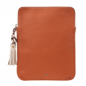 Chloe Orange Leather Eva iPad Cover