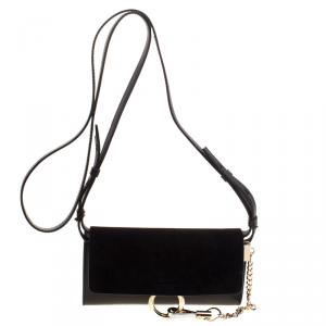 Pre Owned Chloe Black Leather Mini Faye Shoulder Bag