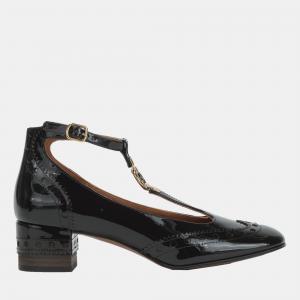 Pre Owned Chloe Dark Brown Patent Leather Pumps 37