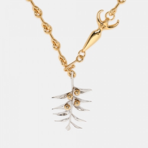 Pre Owned قلادة كلوي بسلسلة معدنية بلونين