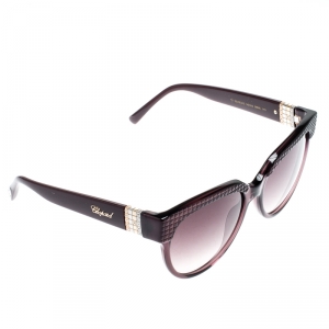 Chopard Purple/Purple Gradient SCH234S Ice Cube Cat Eye Sunglasses