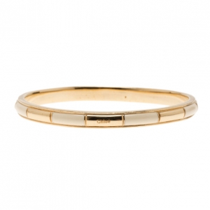 Chloe Logo Embossed White Thin Bangle 21CM