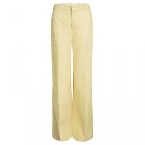 Chloe Yellow Hemp High Waist Wide Leg Pants M