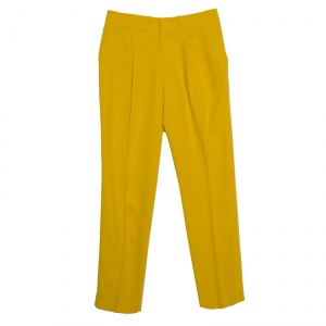 Chloe Mustard Yellow High Waist Cropped Trousers S