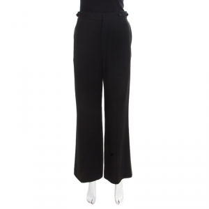 Pre Owned Chloe Black Tailored High Rise Wide Leg Trousers M