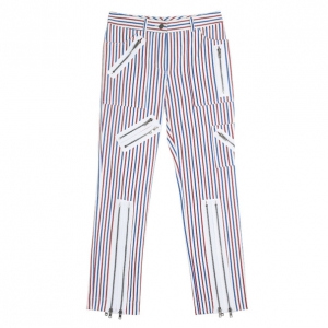 Pre Owned Chloe Striped Zipper Pants S