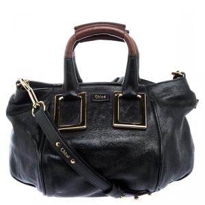 Pre Owned Chloe Black Leather Ethel Satchel