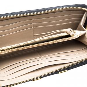Chloe Black Leather Marcie Zip Around Wallet