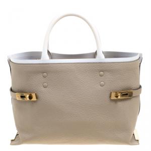 Pre Owned Chloe Beige Leather Charlotte Tote