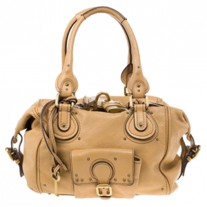 Pre Owned Chloe Brown Leather Front Pocket Paddington