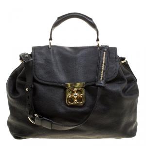 Pre Owned Chloe Black Leather Elsie Satchel