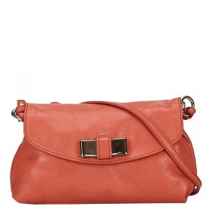 Pre Owned Chloe Pink Leather Lily Shoulder Bag