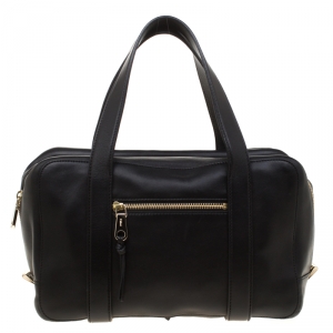 Pre Owned Chloe Black Leather Madeleine Bowler Bag