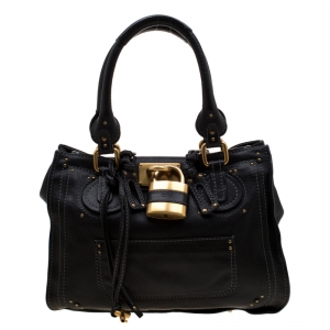 Chloe Black Leather Paddington Tote