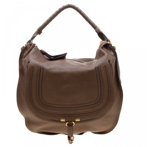 Pre Owned Chloe Brown Leather Large Marcie Satchel
