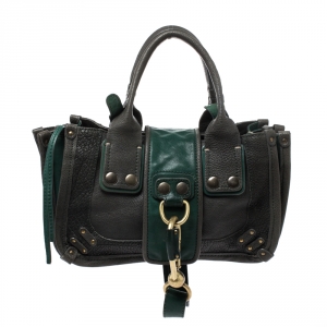 Pre Owned Chloe Olive Green Leather Satchel