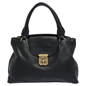 Pre Owned Chloe Black Leather Large Elsie Satchel 