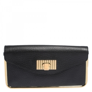 Pre Owned Chloe Black Leather Sally Clutch