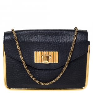 Pre Owned Chloe Black Leather Small Sally Shoulder Bag