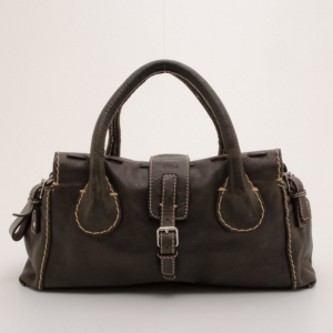 Pre Owned Chloe Brown Medium Edith Satchel