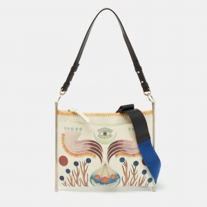 Pre Owned Chloe Multicolor Animal Print Leather Medium Roy Clutch Bag