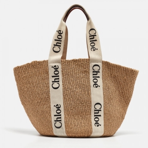 مملوكة مسبقًا Chloe Natural Fibers Large Woody Tote