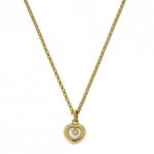 Chopard Miss Happy Yellow Gold and Diamond Pendant Necklace