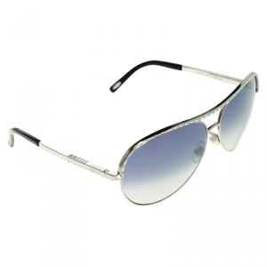 Chopard Black/Silver SCH807S Aviator Sunglasses