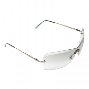 Chopard Silver/23KT Gold Plated C570 Shield Sunglasses