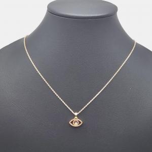 Chopard 18K Rose Gold and Diamond Cat Eye Happy Diamonds Necklace