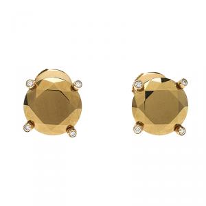Chopard Golden Diamond Collection 18k Yellow Gold Stud Earrings