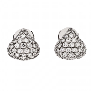 Chopard Diamond 18k White Gold Stud Earrings