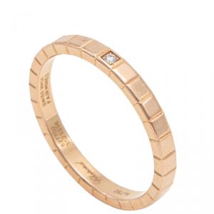 Chopard Rose Gold Ice Cube 1 Diamond Ring Size 56
