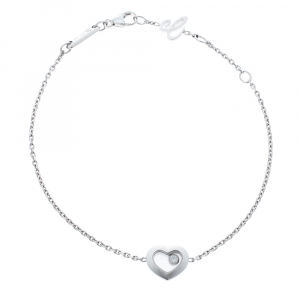 Chopard Happy Diamonds Icon Heart 18K White Gold Bracelet