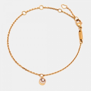 Chopard Happy Diamonds 18k Rose Gold Charm Bracelet