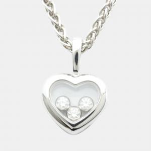 Chopard Happy Diamonds Icon Heart 18K White Gold Diamond Necklace