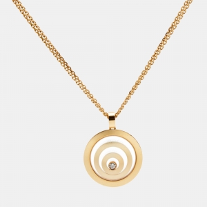 Chopard Happy Spirit Diamond 18k Yellow Gold Pendant Necklace