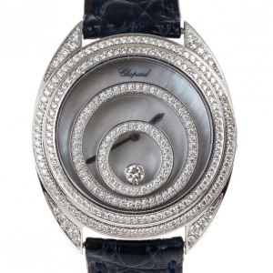 Chopard Silver White Gold Happy Spirit Women's Wristwatch 32MM