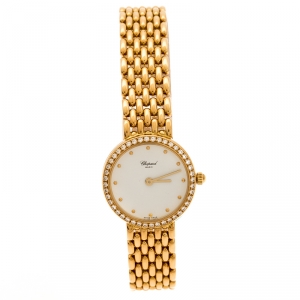 Chopard White 18K Yellow Gold Classic 105911001 Women's Wristwatch 32 mm
