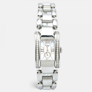Chopard White Stainless Steel Diamond La Strada 41/8415 Women's Wristwatch 23.50 mm