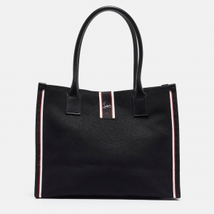 Christian Louboutin Black Canvas Large Nastroloubi Fique À Vontade Tote
