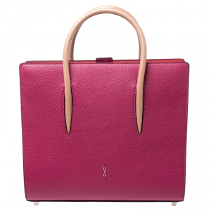 Christian Louboutin Fuchsia Leather Paloma Medium Tote