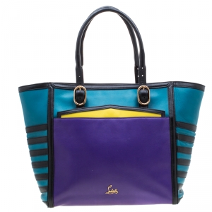 Christian Louboutin Multicolor Leather Zip Tote