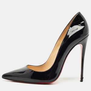 Christian Louboutin Black Patent Leather So Kate Pumps Size 39.5